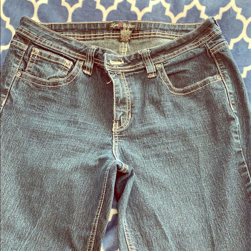 Love nation jeans with no rips or tears